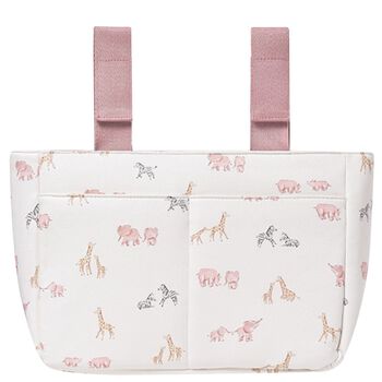 Baby Girls Ivory & Pink Animals Changing Bag