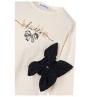 Girls Ivory Long Sleeeve & Scrunchie Set, 1, hi-res