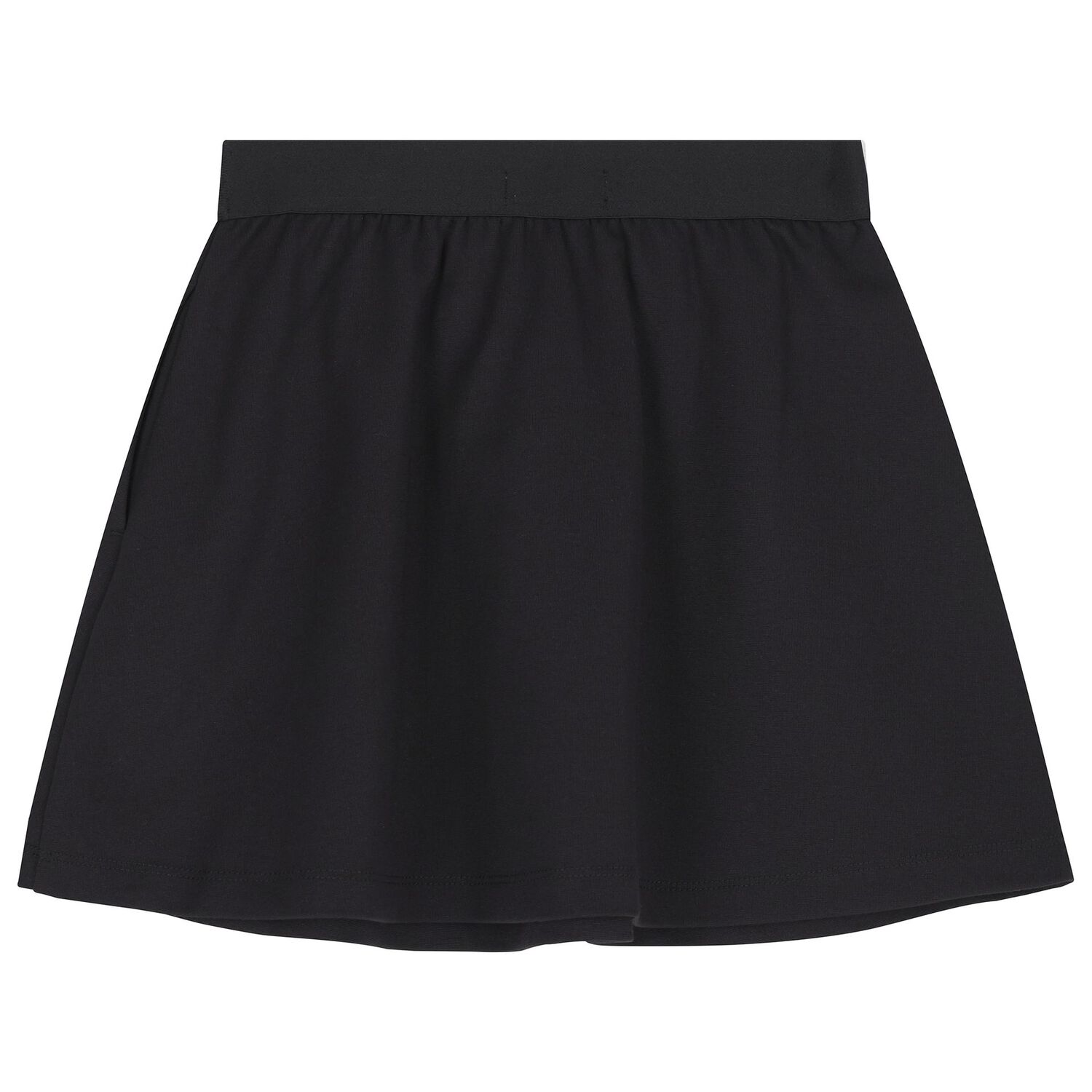 Girls Black Logo Skirt, 1, hi-res