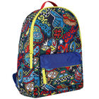 Boys Navy Blue Logo Backpack, 1, hi-res