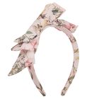 Girls Pink Floral Chiffon Headband, 2, hi-res