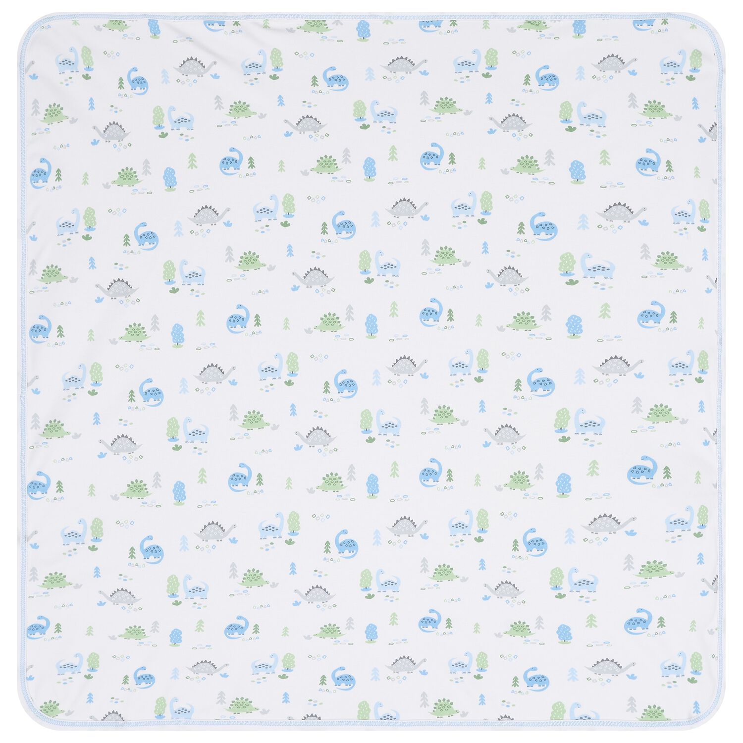 Baby Boys White & Blue Dinosaur Era Blanket, 1, hi-res image number null