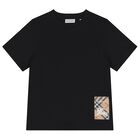Boys Black EKD Logo T-Shirt, 1, hi-res