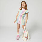 Girls Multi-Coloured Striped Playsuit, 1, hi-res