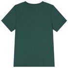 Boys Green Teddy Bear Logo T-Shirt, 1, hi-res