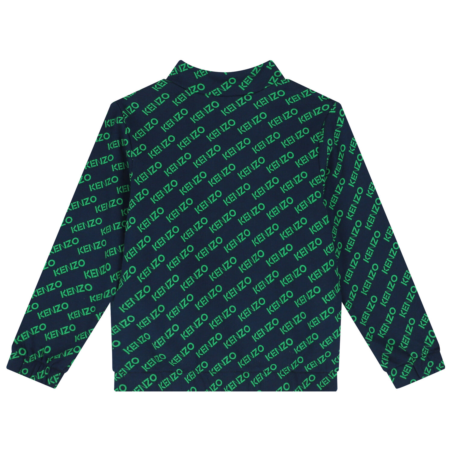 Boys Navy Blue Logo Zip Up Top, 1, hi-res