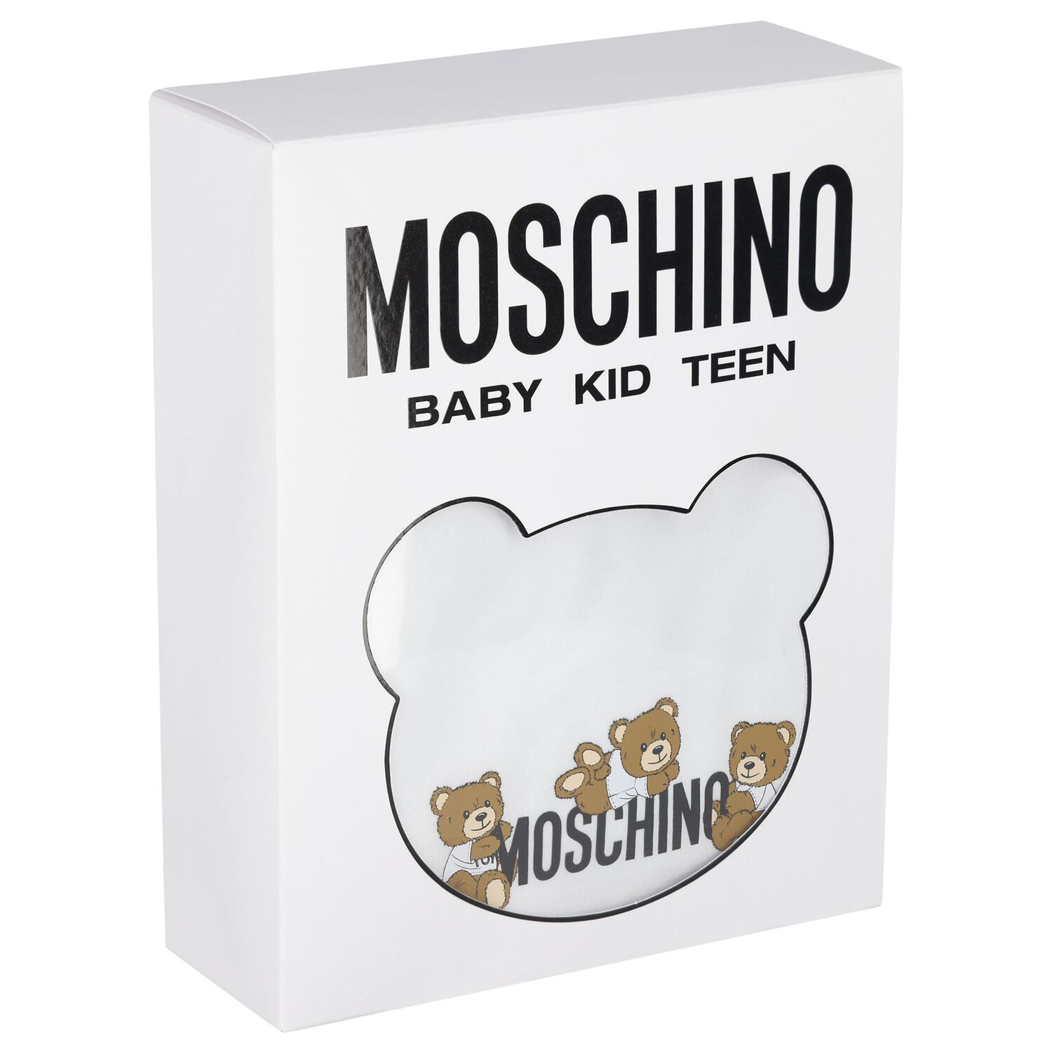 White Teddy Bear Logo Babygrow Gift Set, 3, hi-res