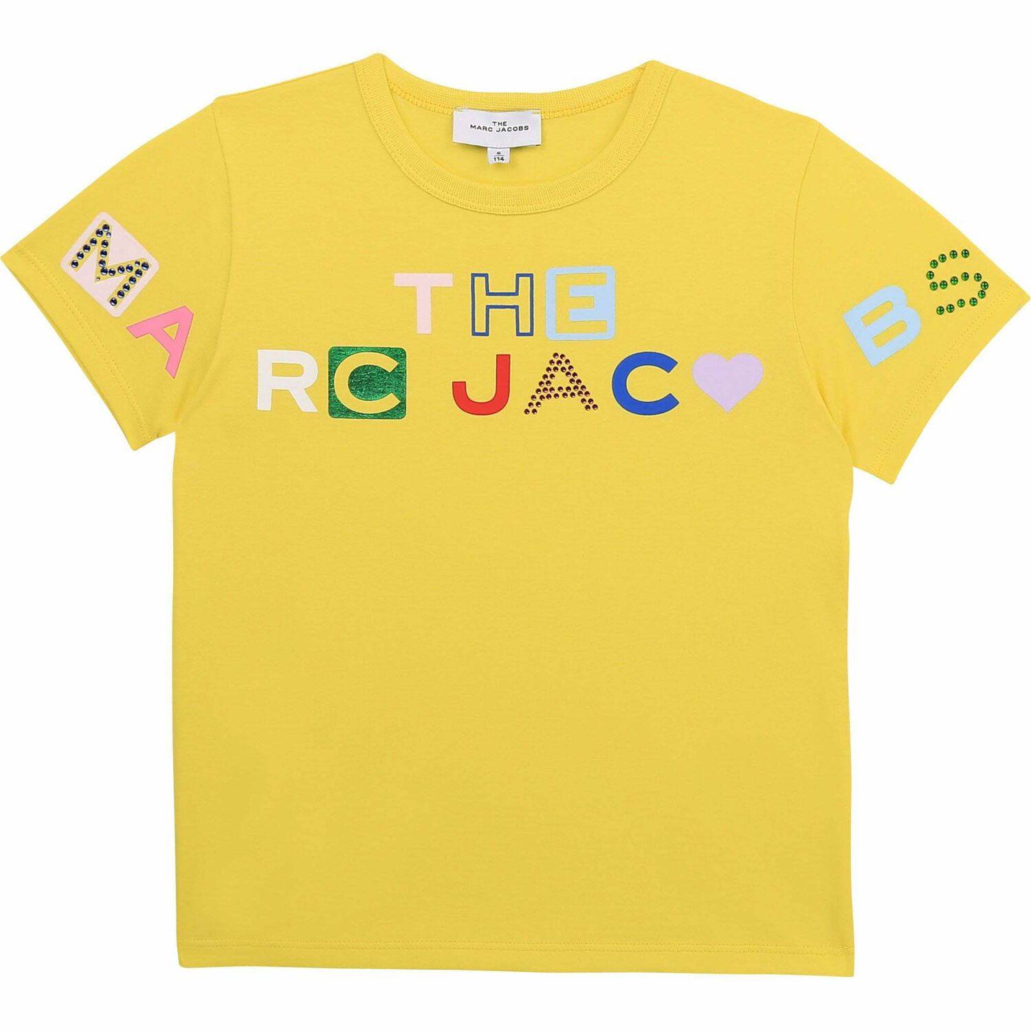Girls Yellow Logo T-Shirt, 1, hi-res