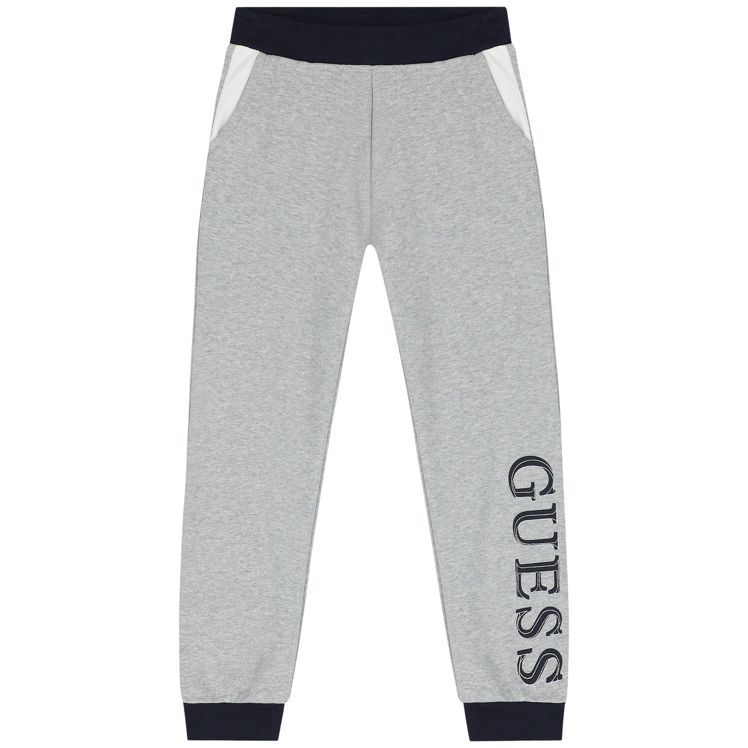 Boys White & Grey Logo Tracksuit, 1, hi-res