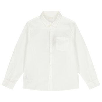 Boys White Linen Shirt