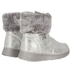 Girls Silver Logo Faux fur Boots, 1, hi-res