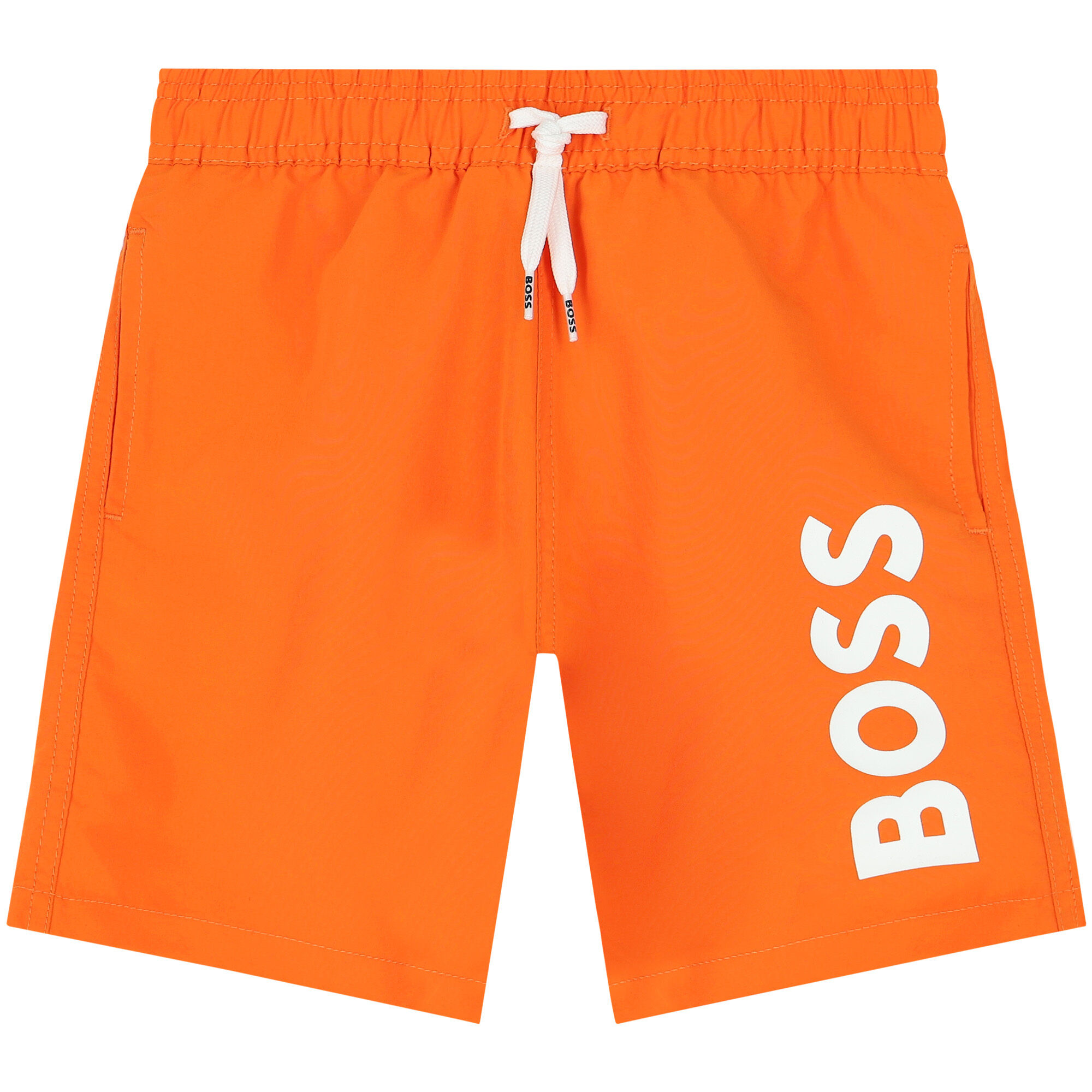 BOSS Boys Orange Logo Swim Shorts Junior Couture UK