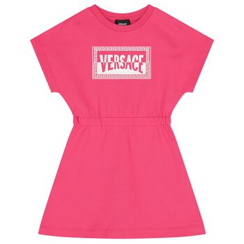 Girls Pink Logo Dress