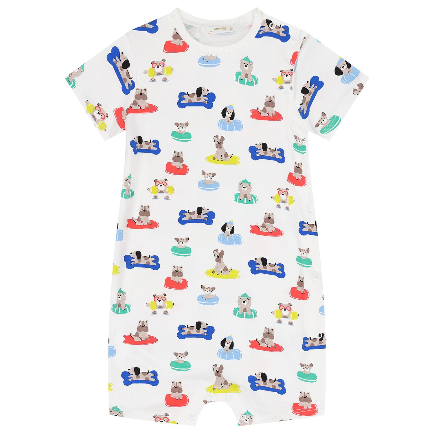 Baby Boys White & Green Rompers ( 3-Pack ), 1, hi-res