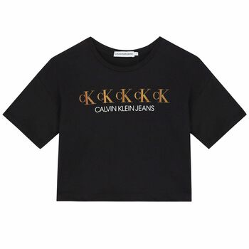 Girls Black Logo T-Shirt