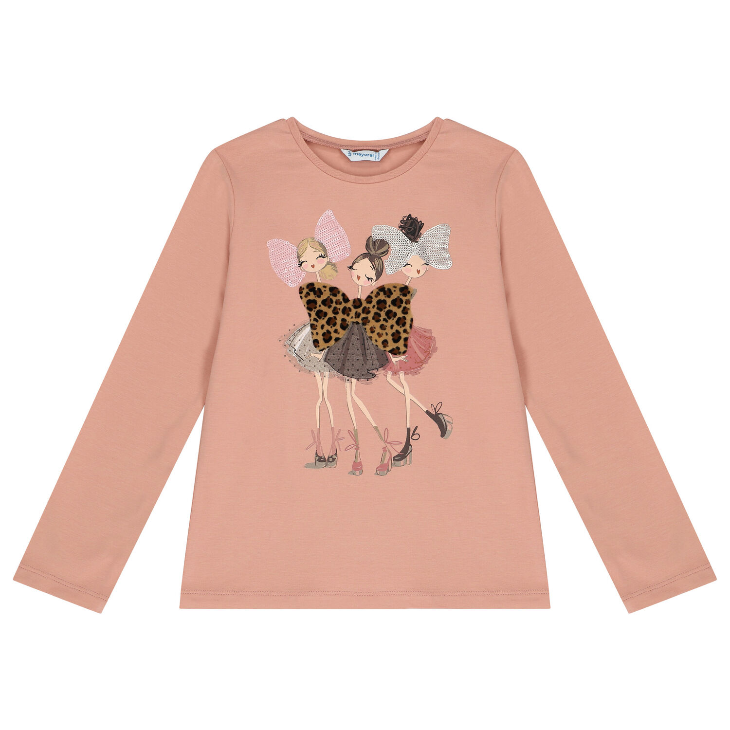 Girls Pink Cotton Jersey Top, 2, hi-res image number null