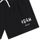 Girls Black Logo Shorts, 2, hi-res