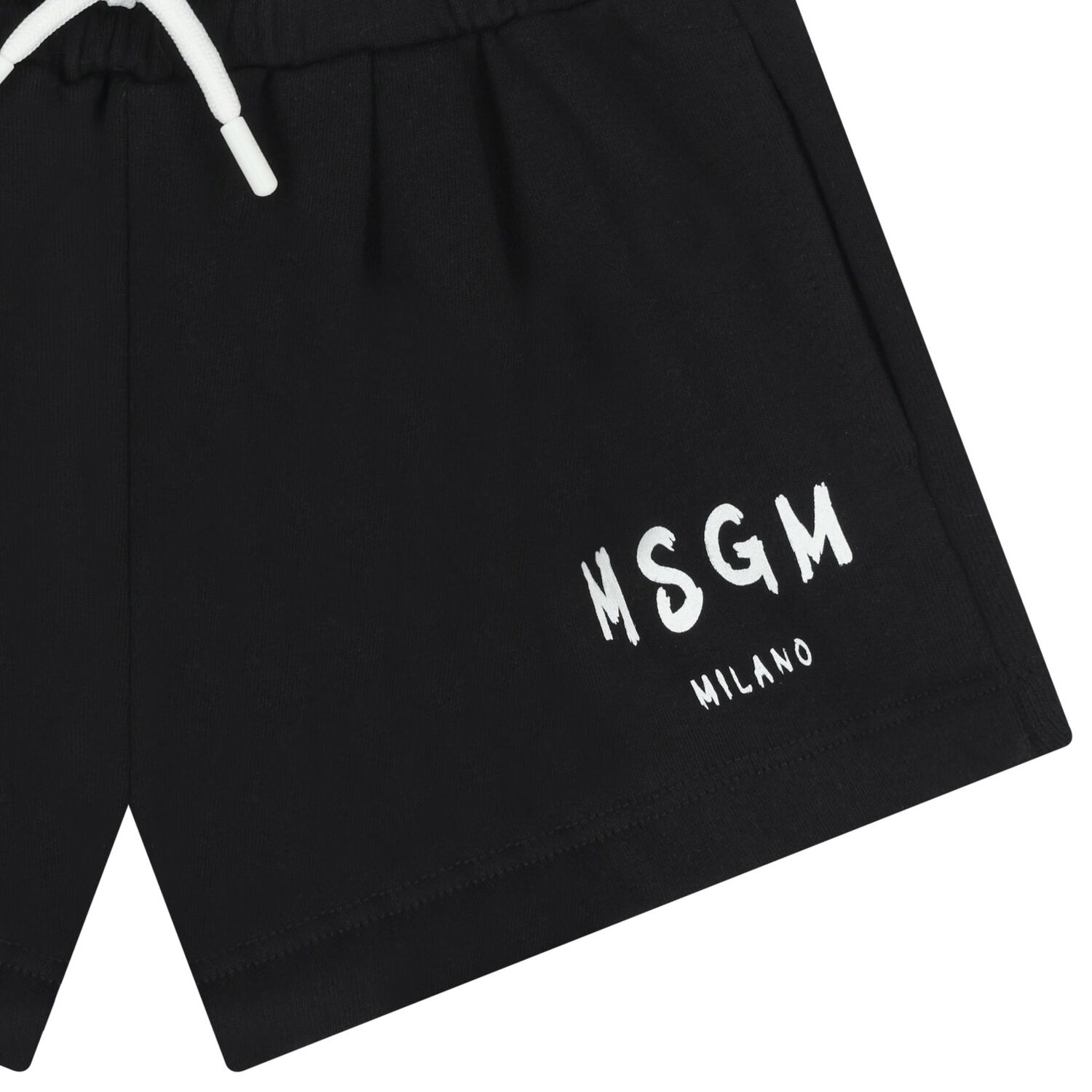 Girls Black Logo Shorts, 2, hi-res