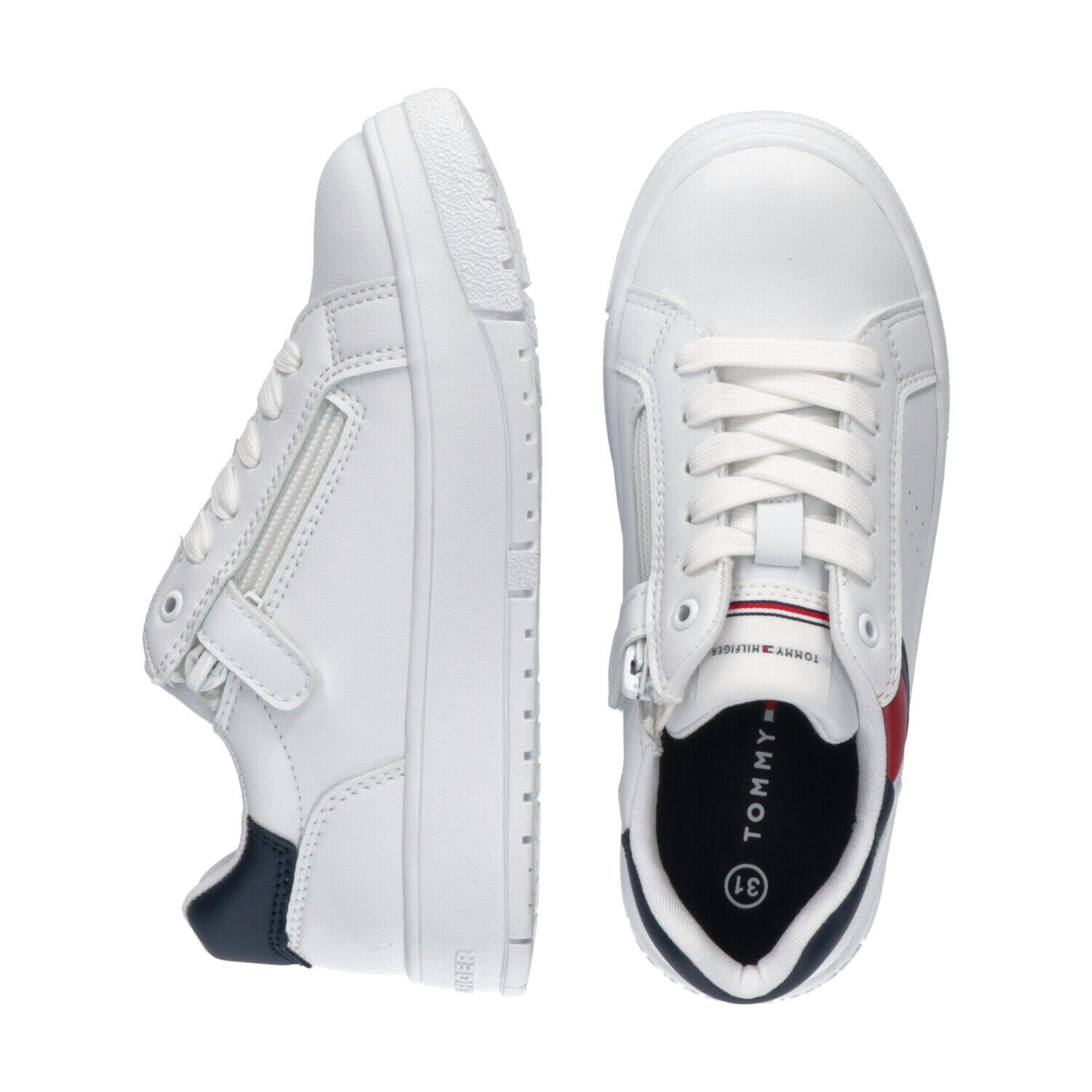 Boys White Logo Trainers, 1, hi-res image number null