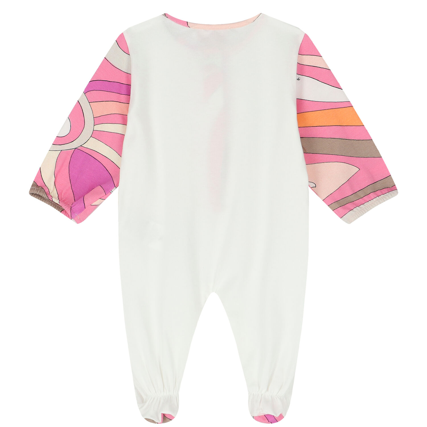Baby Girls Ivory & Pink Marmo Babygrow Set, 1, hi-res