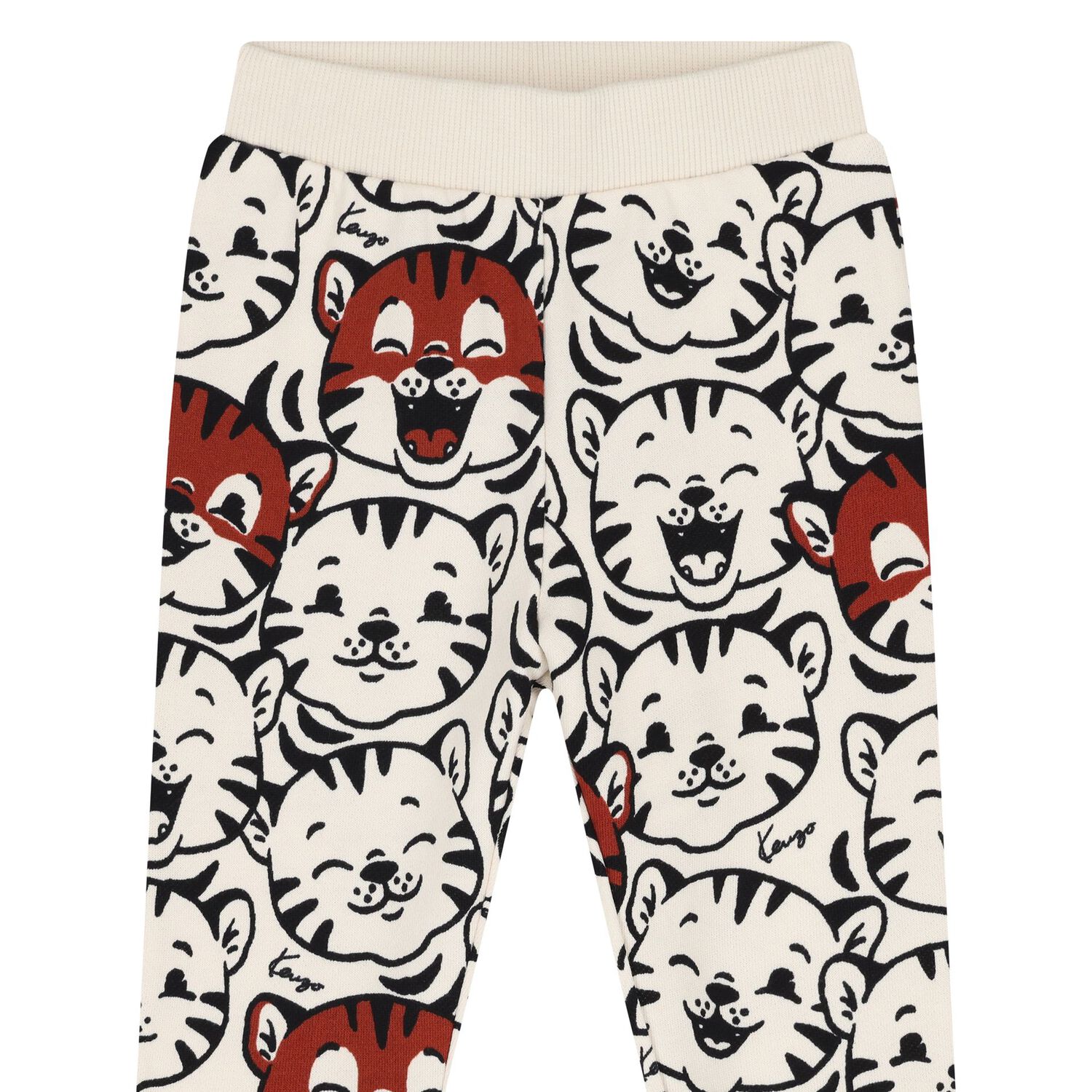 Younger Boys White Tiger Joggers, 1, hi-res