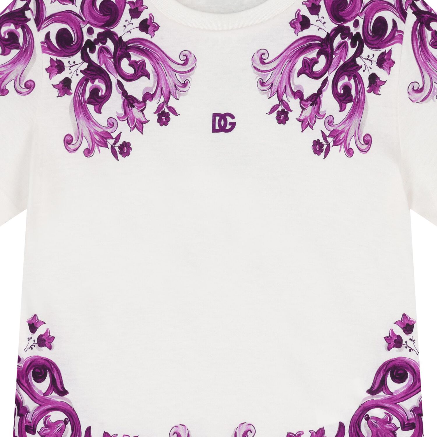 Girls White & Purple Majolica T-Shirt, 1, hi-res image number null