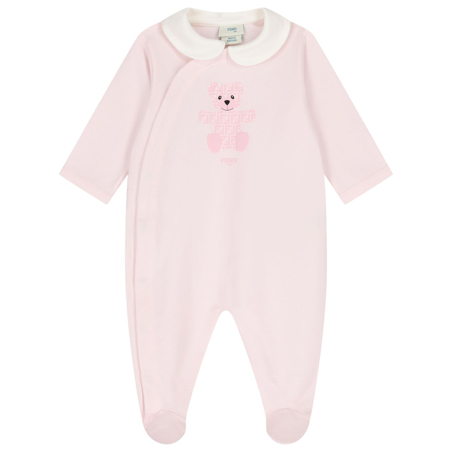 Baby Girls Ivory & Pink Logo Babygrow Gift Set, 2, hi-res