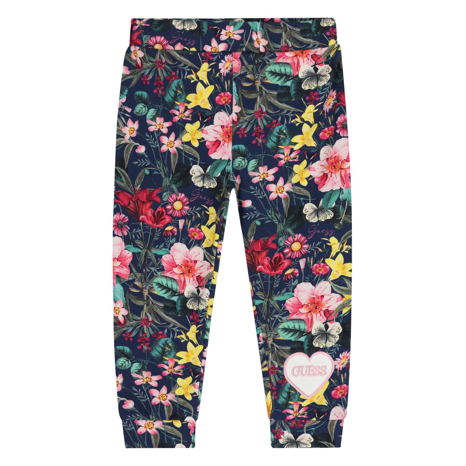 Younger Girls Pink Floral Tracksuit, 1, hi-res image number null