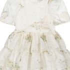 Girls Ivory Floral Dress, 1, hi-res