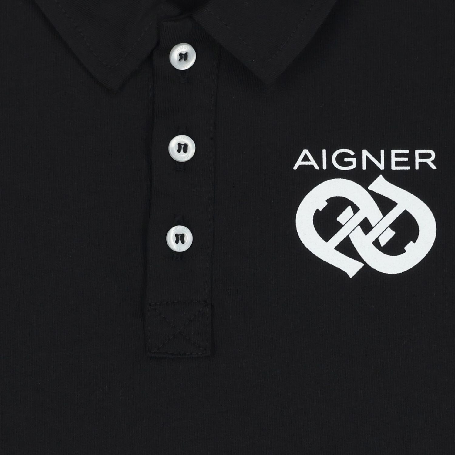 Boys Black Logo Polo Shirt, 1, hi-res