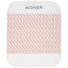 Baby Girls White & Pink Logo Blanket, 3, hi-res