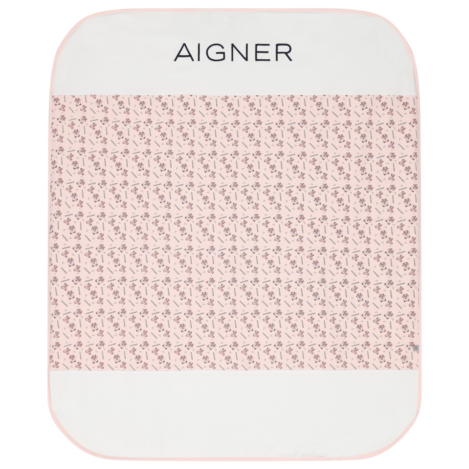 Baby Girls White & Pink Logo Blanket, 3, hi-res image number null