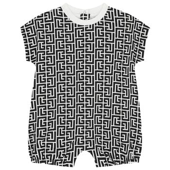 Black & White Logo Romper
