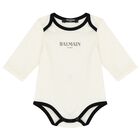 Ivory & Black Logo Babygrow Gift Set, 1, hi-res