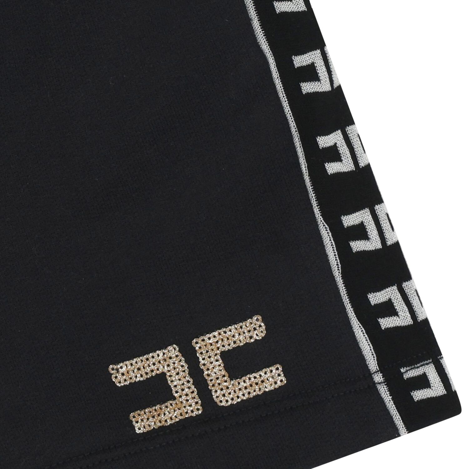 Girls Black Logo Shorts , 2, hi-res