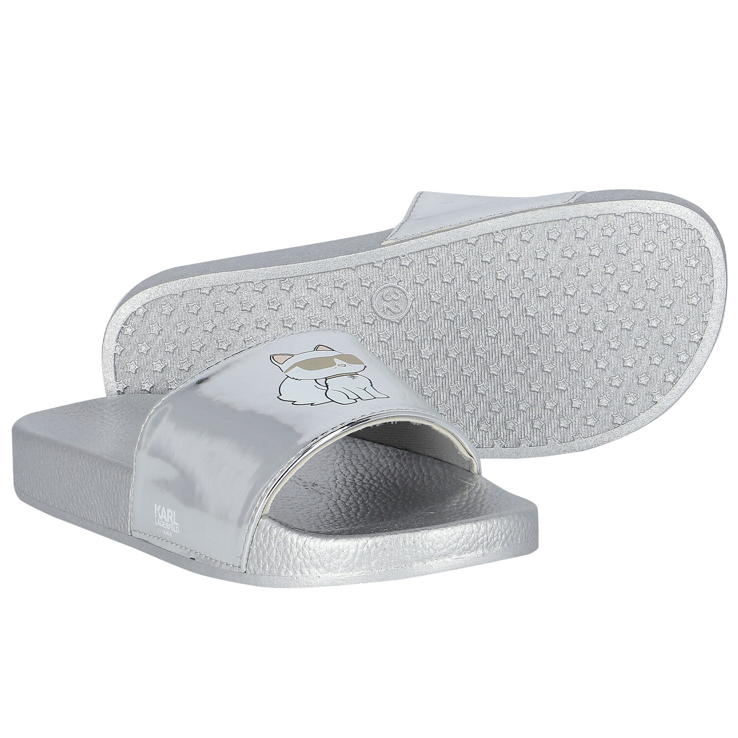 Girls Silver Choupette Sliders, 1, hi-res image number null