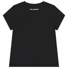 Girls Black Choupette T-Shirt, 1, hi-res