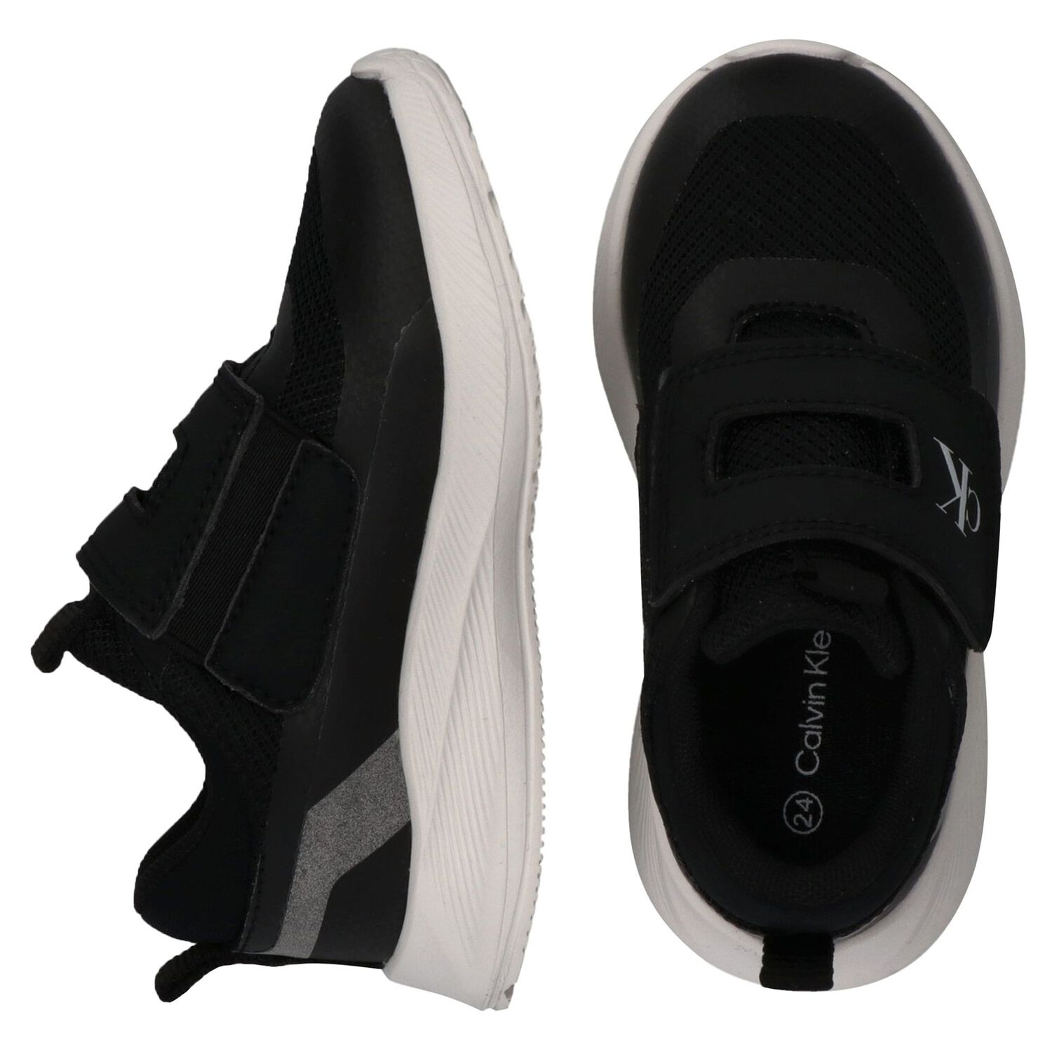 Black Mesh Logo Trainers, 1, hi-res