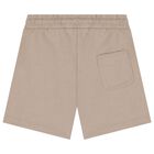 Boys Beige Logo Shorts, 3, hi-res