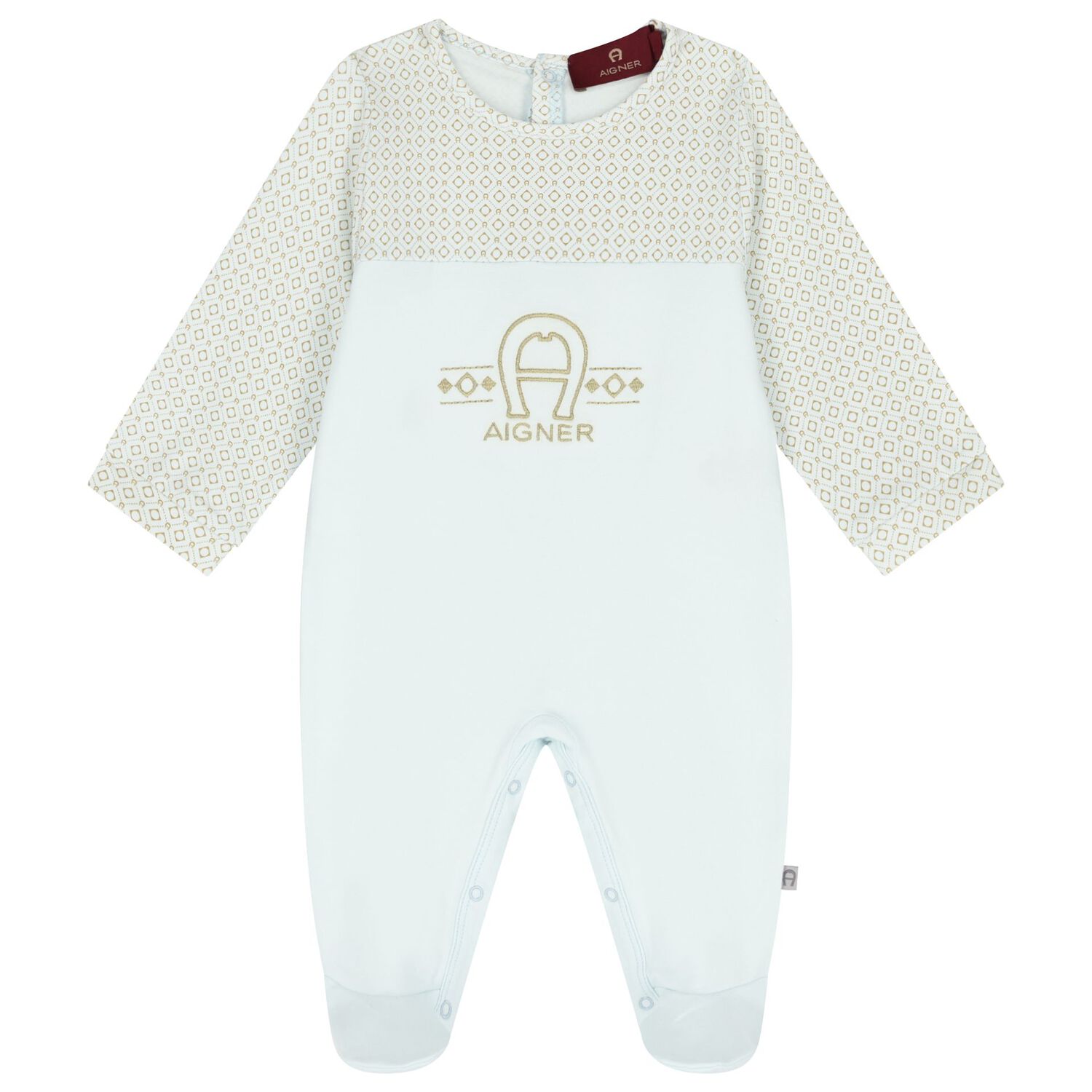 Baby Boys Blue Logo Babygrow Set, 1, hi-res image number null