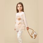 Girls Gold & White Bow Bag, 1, hi-res