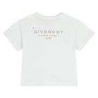 Younger Girls White Logo T-Shirt, 1, hi-res