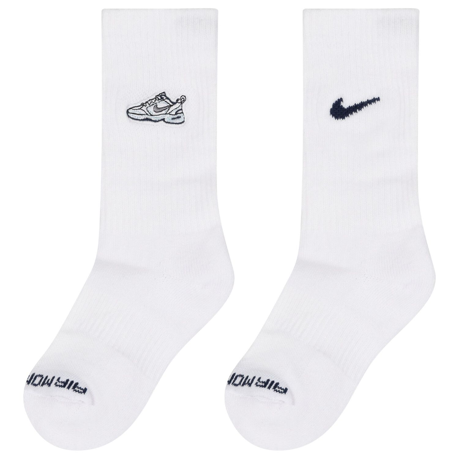 Boys Black & White Logo Socks, 1, hi-res