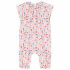 Baby Girls Pink Floral Rompers , 1, hi-res
