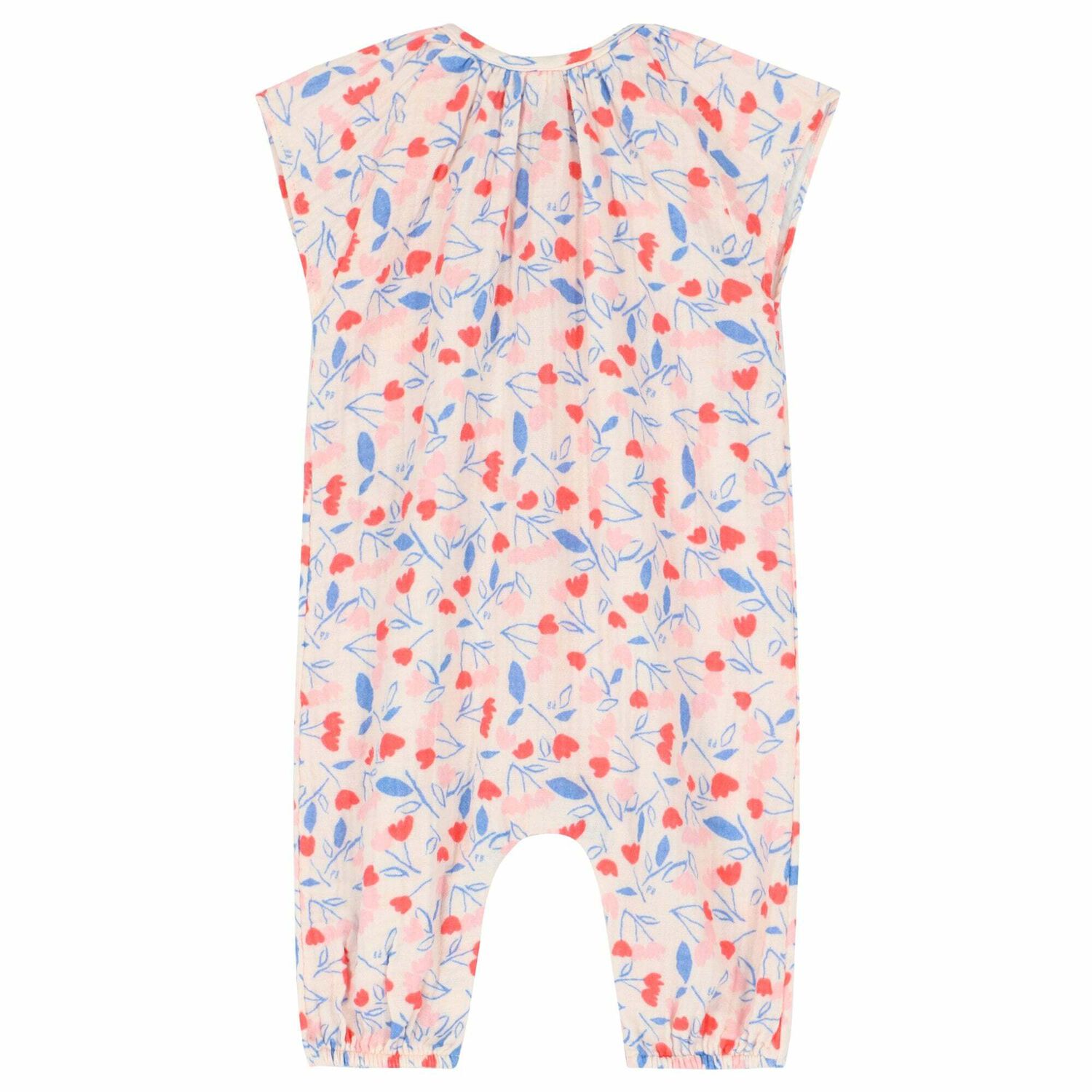 Baby Girls Pink Floral Rompers , 1, hi-res