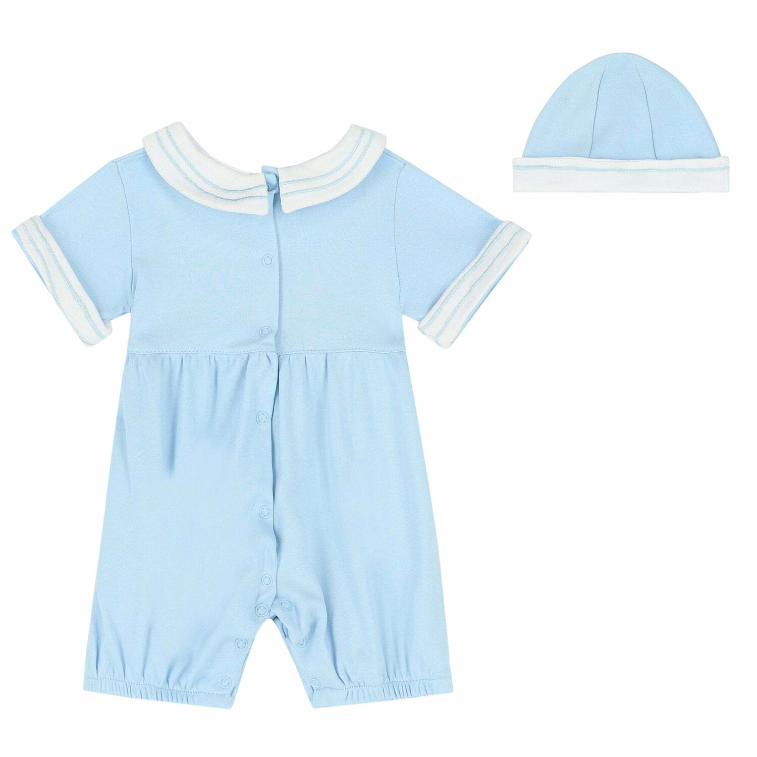 Baby Boys Blue Romper Set, 1, hi-res image number null