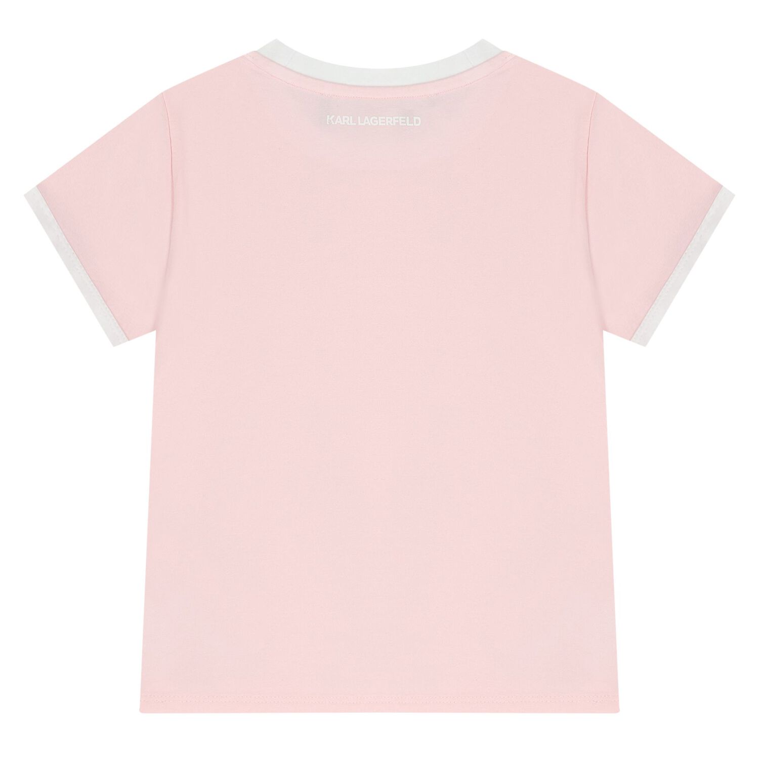 Girls Pink & White Logo T-Shirt, 3, hi-res