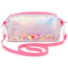 Girls Silver Iridescent Pencil Case, 1, hi-res