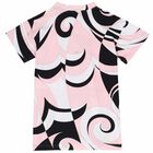 Girls Pink, White & Black Tunic Dress, 1, hi-res