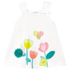 Younger Girls White Dress, 3, hi-res